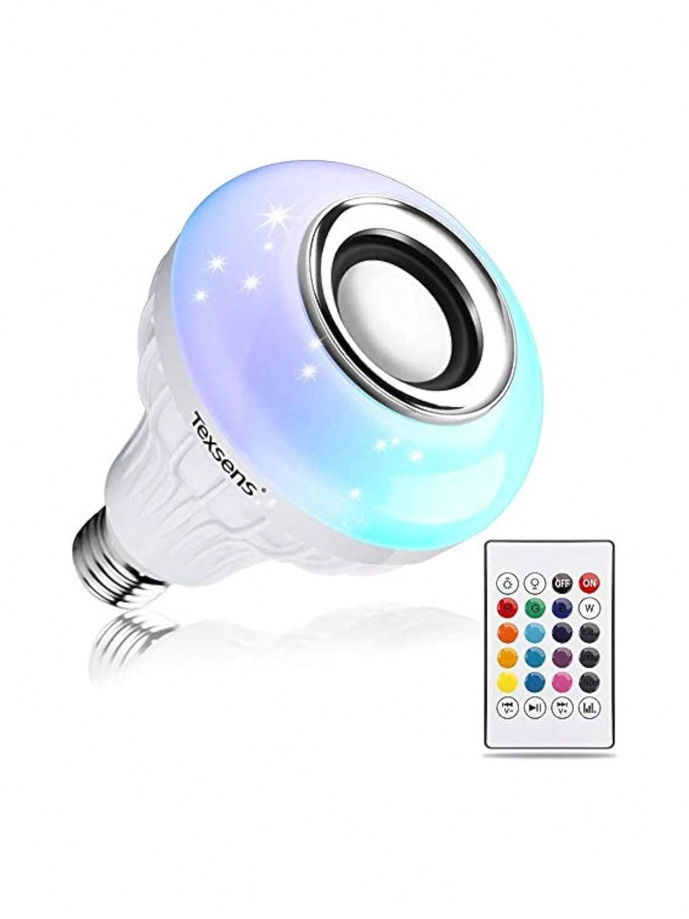 Foco Led Rgb Con Bocina Bluetooth Y Control Remoto